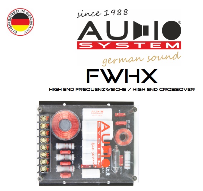 Audio System FWHX EVO 2-Wege HIGH-END Frequenzweiche mit 1000-facher Akustikanpassung 12 dB Weiche - 1 Paar