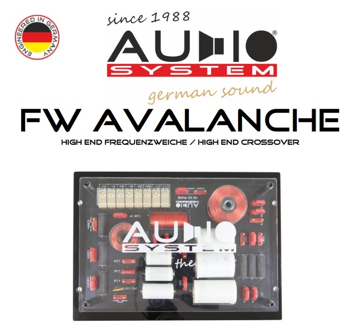 Audio System FW AVALANCHE 2-Wege ABSOLUTE HIGH END Frequenzweiche mit 3000-facher Akustikanpassung 12 dB Weiche - 1 Paar