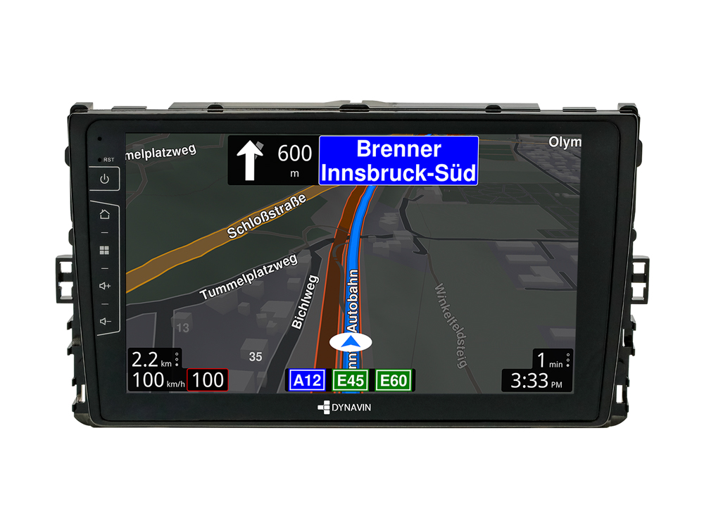Dynavin D9-333 Premium 9-Zoll Android Autoradio Navigationssystem kompatibel mit VW T6.1, Polo, Golf Sportsvan, Arteon   