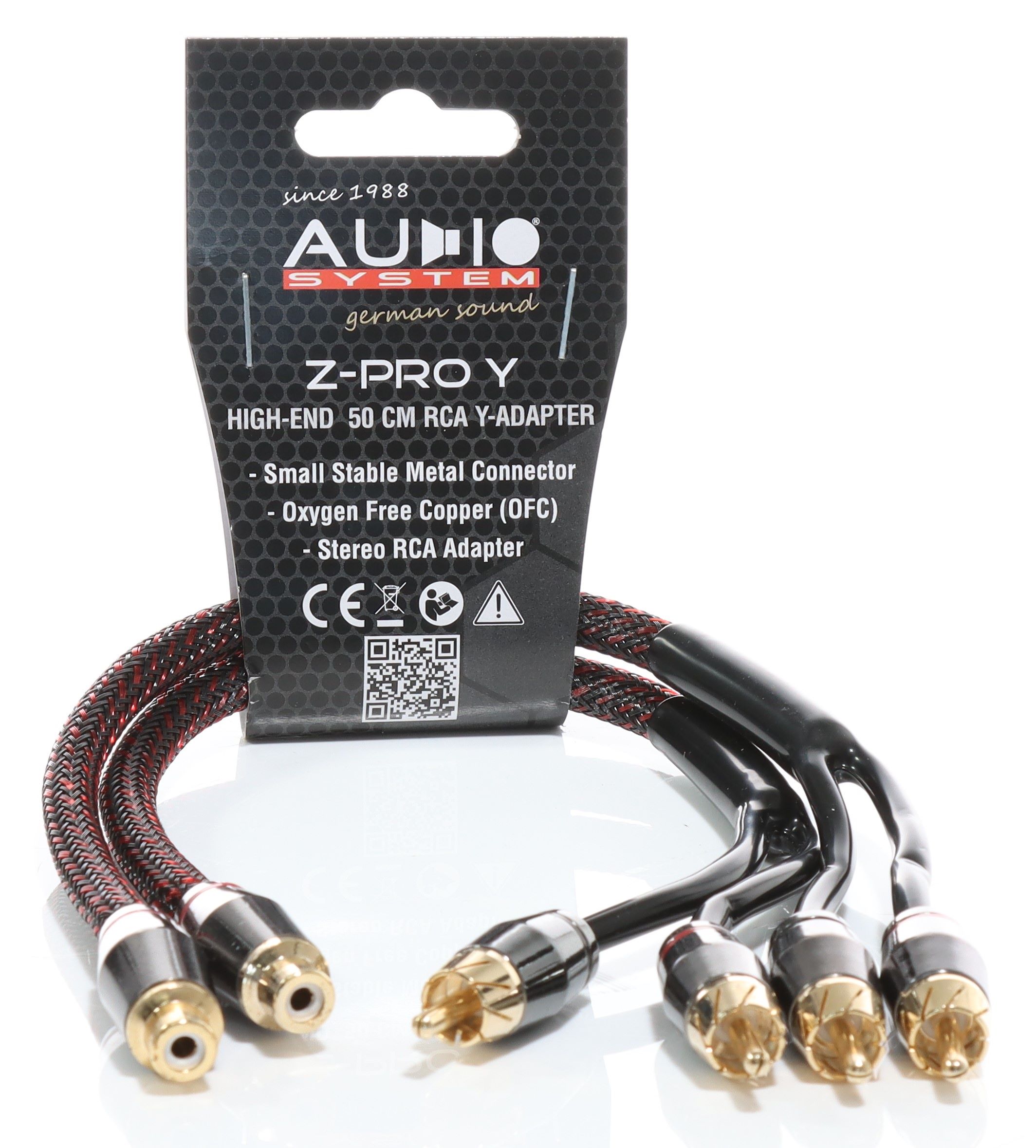 Audio System Z-PRO Y 0,30m 1 x Kupplung und 2 x Stecker - 1 Paar