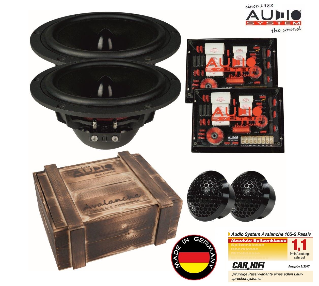 Audio System AV ALANCHE 165-2 PASSIV AV ALANCHE SERIES 16,5 cm 2-Wege HIGH END System 