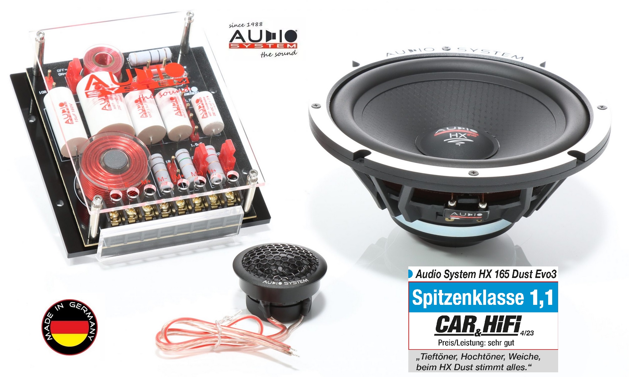 Audio System HX 165 DUST EVO3 2-Wege HIGH END Kompo System 16,5 cm