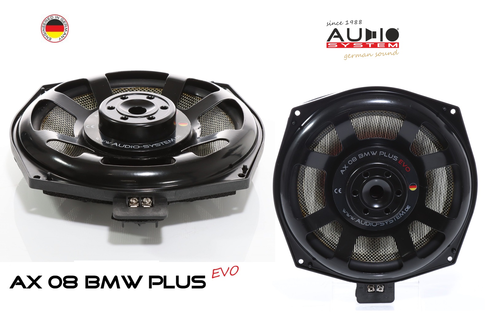 Audio System AX 08 BMW PLUS EVO Untersitzbass Untersitz Subwoofer 20 cm (8") kompatibel mit BMW E und F BMW Modelle - 1 Paar 