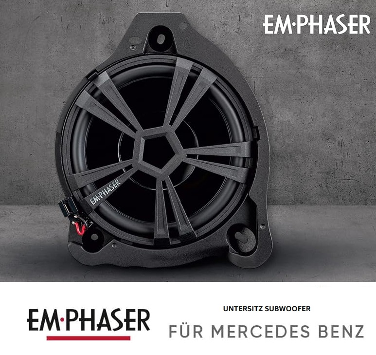EMPHASER EM-MBSUBR2 Untersitzbass, Underseat Subwoofer kompatibel mit Mercedes Benz A205, C205, S205, W205, S213, W213, C238, A238, C253, X253 und W222   