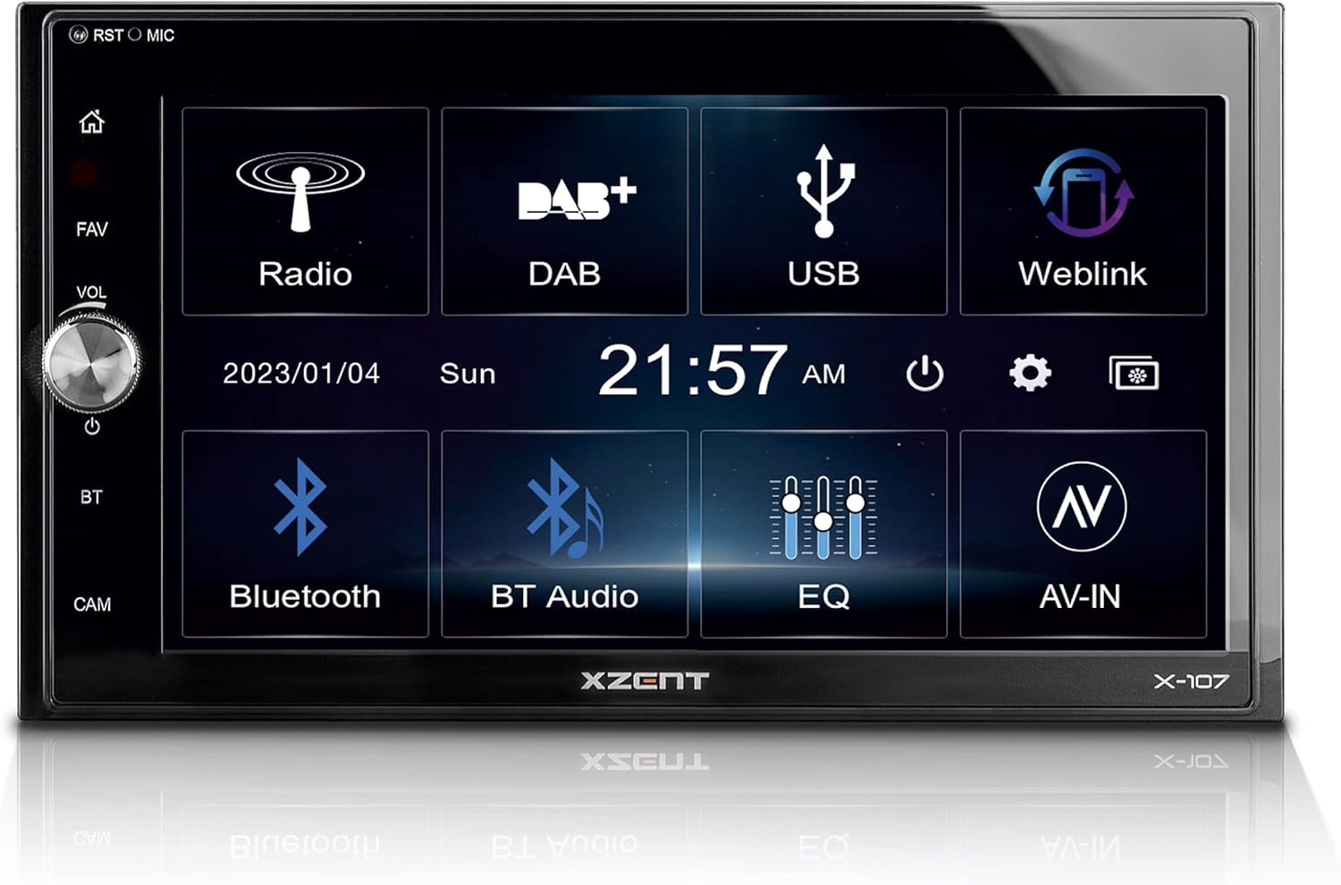 XZENT X-107 2 DIN Autoradio Mediencenter Multimediasystem für Autos und Reisemobile