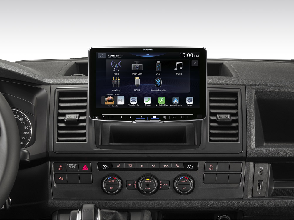 Alpine iLX-F905T6 Autoradio 9-Zoll Touchscreen, DAB+, 1-DIN-Einbaugehäuse  für Volkswagen VW T5 Facelift (
