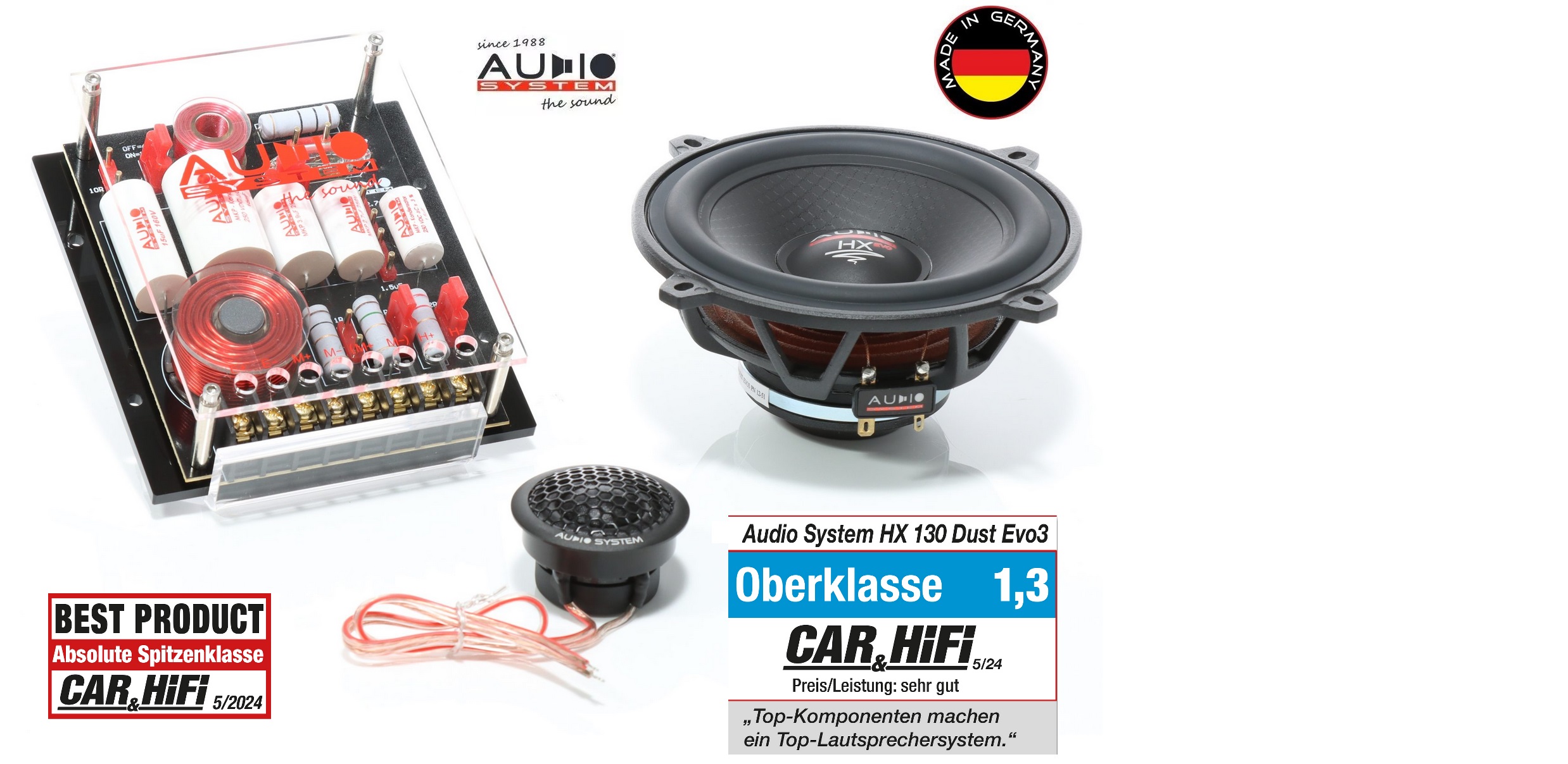 Audio System HX 130 DUST EVO3 2-Wege HIGH END Kompo System 13 cm Lautsprecher