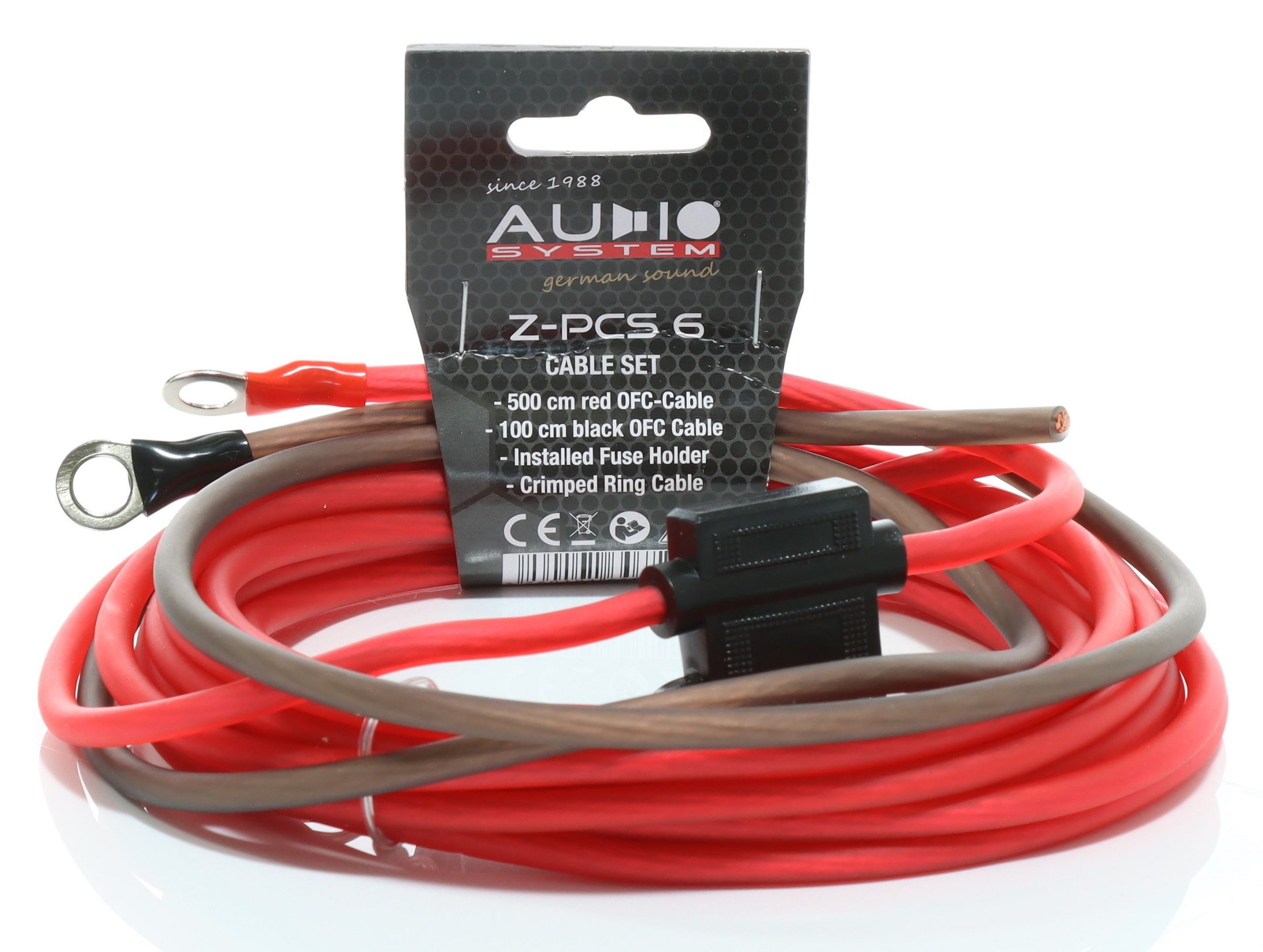 AUDIO SYSTEM Z-PCS 6 HIGH-QUALITY Kabelset OFC 6mm² Anschlußset Verstärker