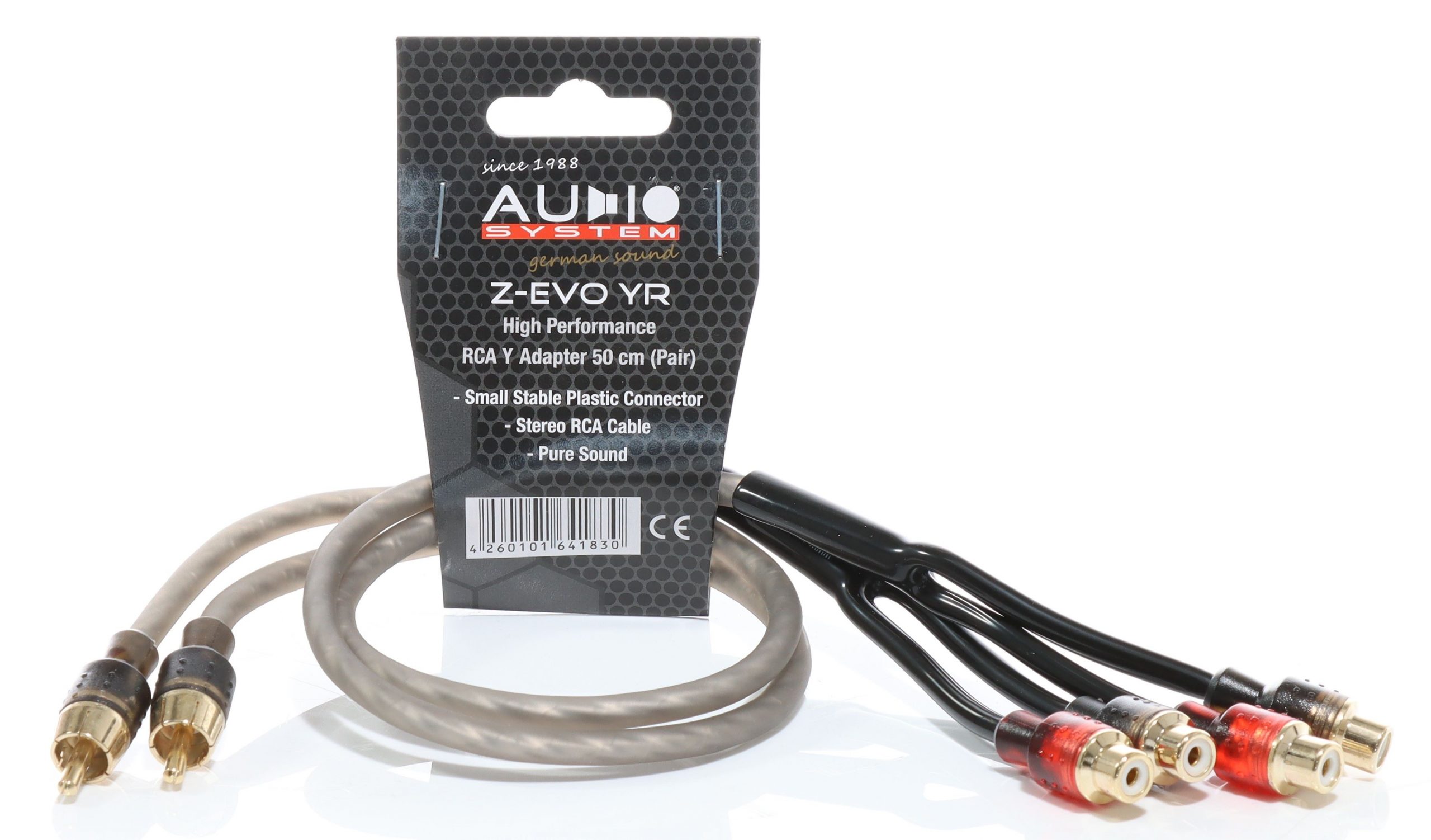 Audio System Z-EVO YR Y-Cinchkabel 1 x Stecker und 2 x Kupplung - 1 Paar