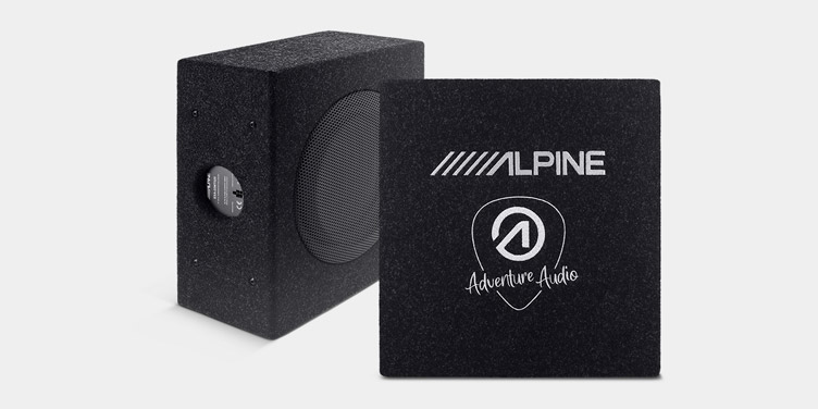 Alpine SWC-W84CRA2 Subwoofer 20 cm (8-Zoll) 180 Watt mit Gehäuse kompatibel mit Volkswagen VW Crafter 2 Kastenwagen, Minibus, Grand California, MAN TGE 2