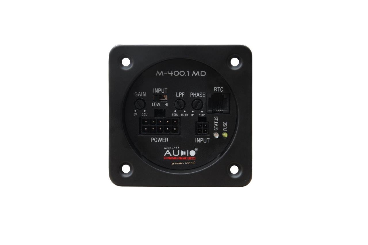 Audio System SUBFRAME M10-2 EVO ACTIVE 400 EVO Reserverad aktiv Subwoofer 650 Watt Bassgehäuse Bassreflexgehäuse mit 2 x M10 EVO + Verstärker + M-400.1 MD