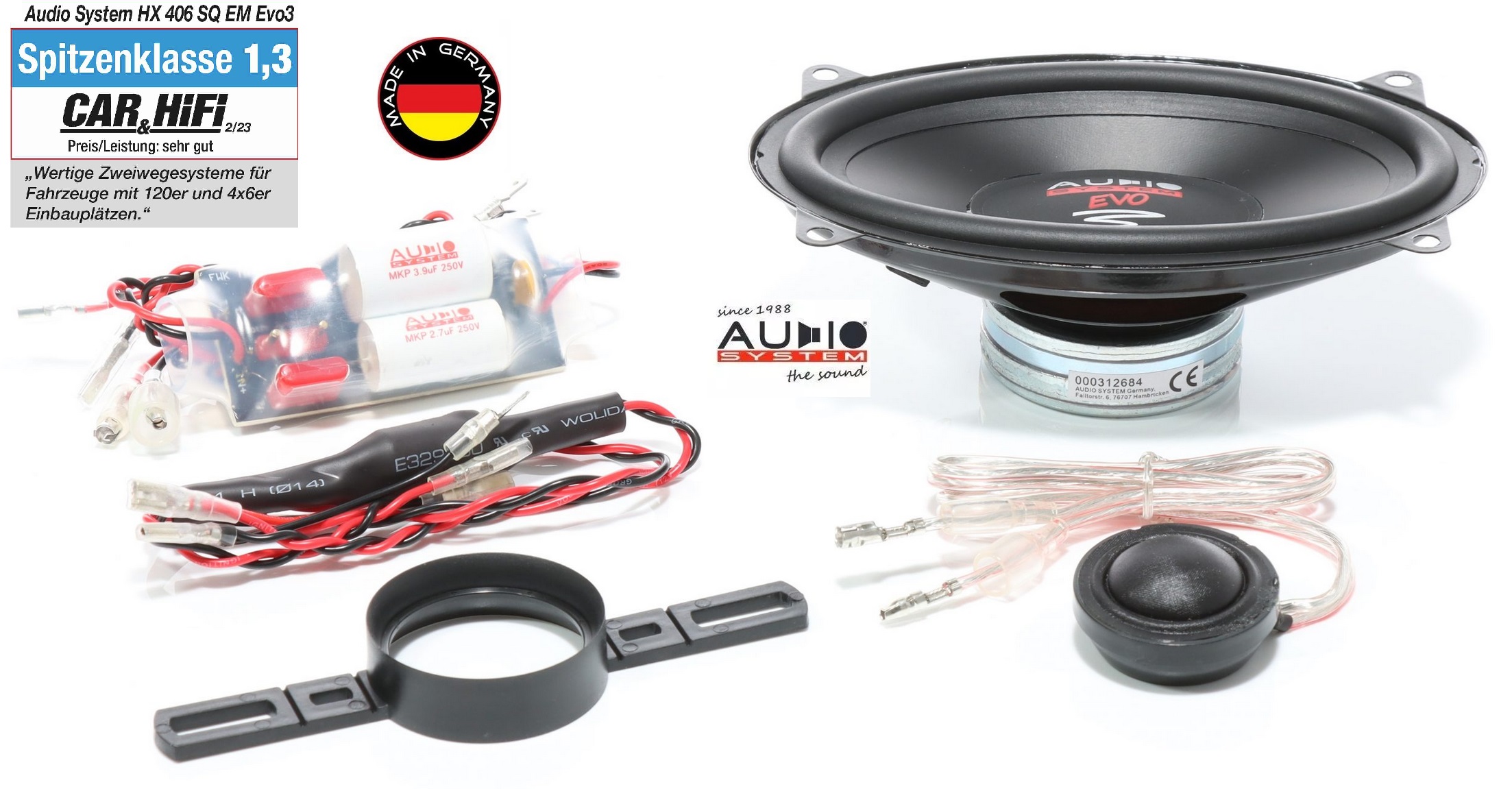 Audio System HX 406 SQ EM EVO3 HX-SERIES 4×6 2-Wege Compo System Lautsprecher