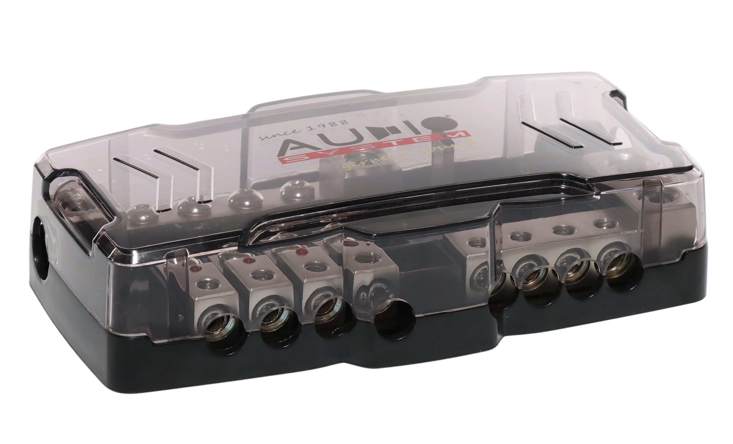 Audio System Z-FDBG 2-4 EVO 4 x Mini ANL + Masseverteiler Mini ANL Sicherungs-Verteilerblock Eingang/Ausgangs-Verteiler   