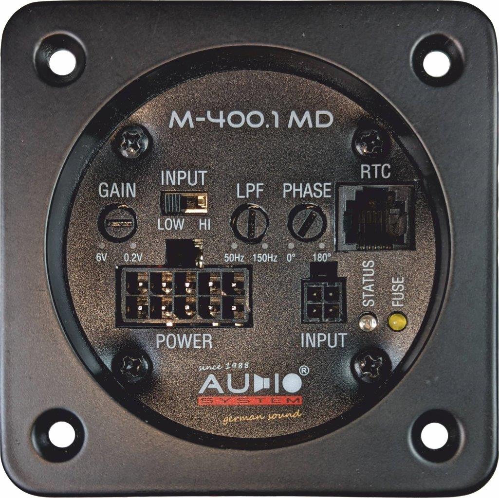 Audio System SUBFRAME M10-D4 ACTIVE 400 EVO2 Reserverad aktiv Subwoofer 550 Watt Bassgehäuse mit M 10 EVO2-D4 + Verstärker M-400.1 MD